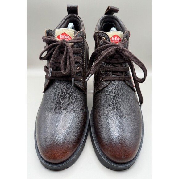 Lee Cooper Mens Brown Leather Ankle Chukka Boots Size US 9 EU 42 UK 8 - Picture 2 of 7